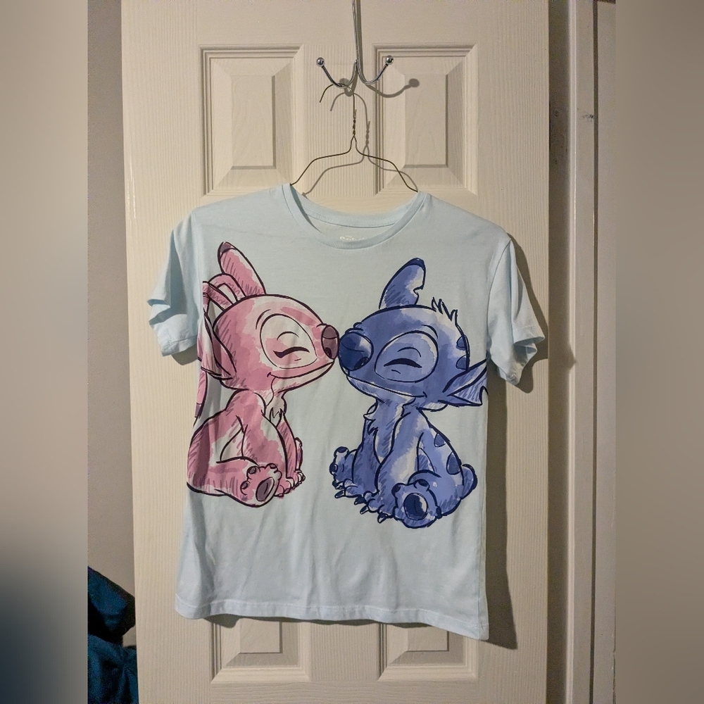 Disney Blue and Pink Character Tee